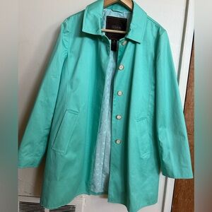 Coach Women's Turquoise Trench Coat Small